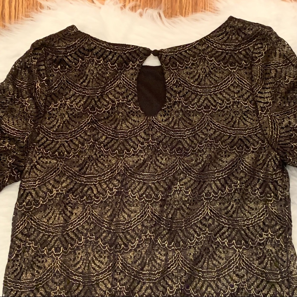 Miami Lace Overlay Metallic Dress - Picture 11 of 13